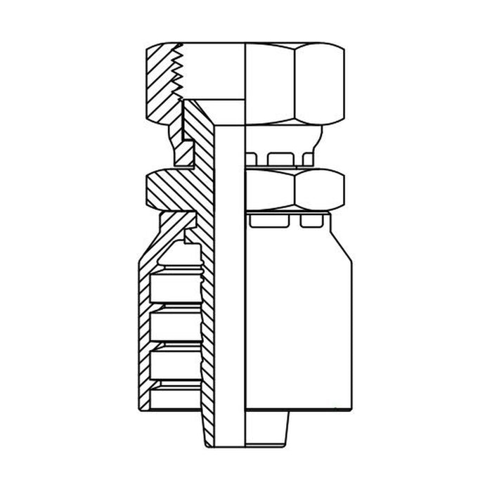 Hose Tail One Piece Metric Komatsu Female Straight