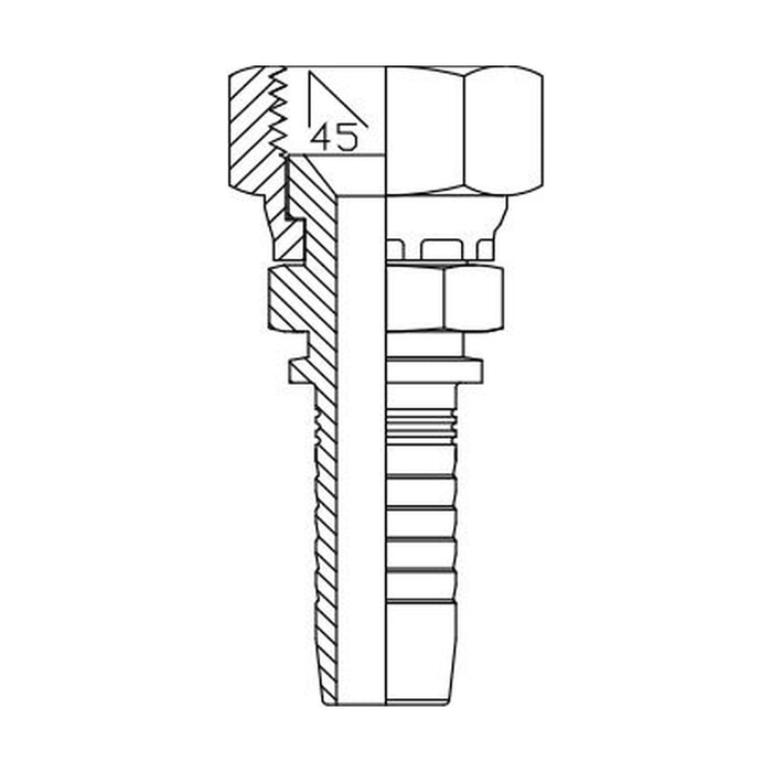 Hose Tail Barb SAE Female Straight
