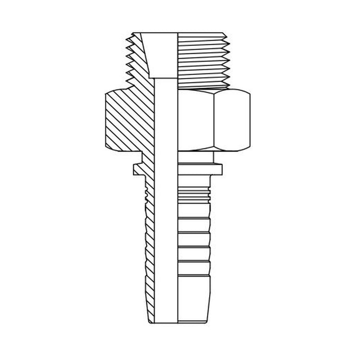 Hose Tail Barb Metric Heavy Male Straight