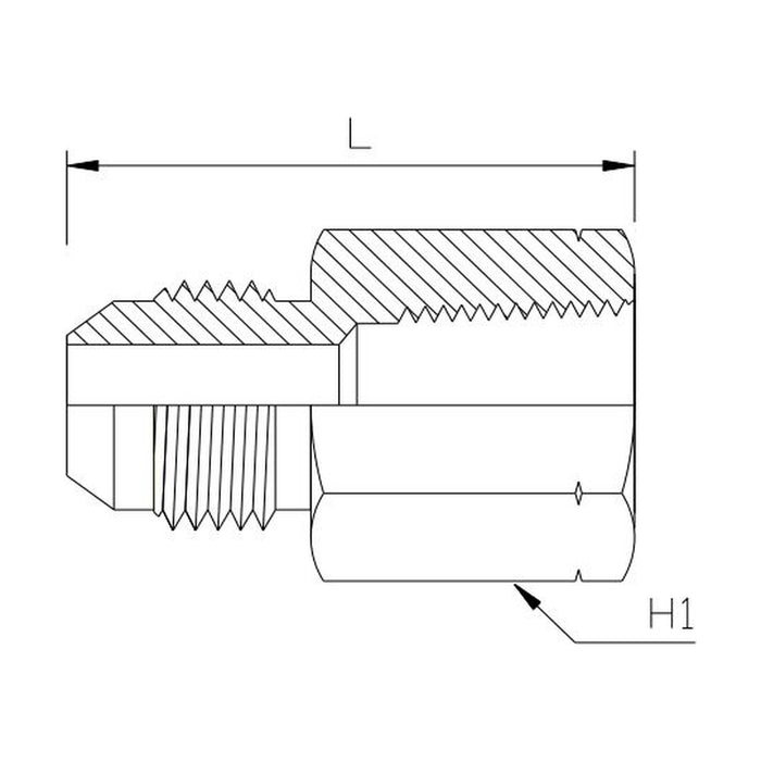JIC Male x NPT Tapered Female Straight