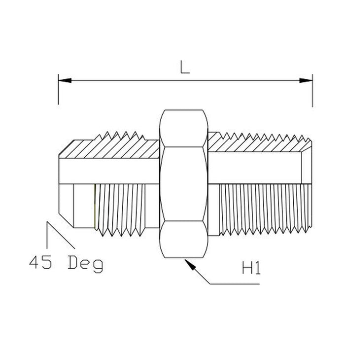 BSP Tapered Male x SAE Male Straight