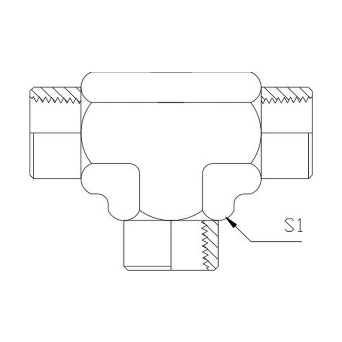 NPT Tapered Female Socket Tee