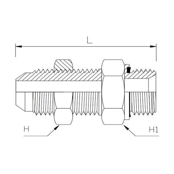 BSP Parallel Male x JIC Bulkhead Male Straight