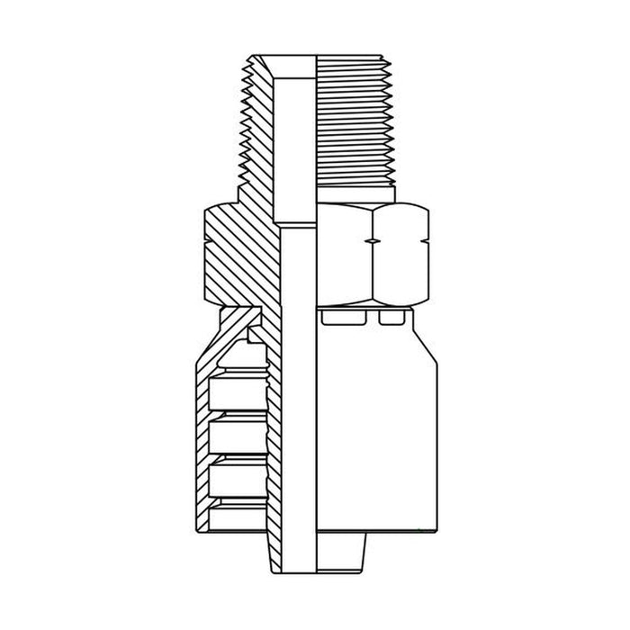 Hose Tail One Piece NPT Tapered Male Straight