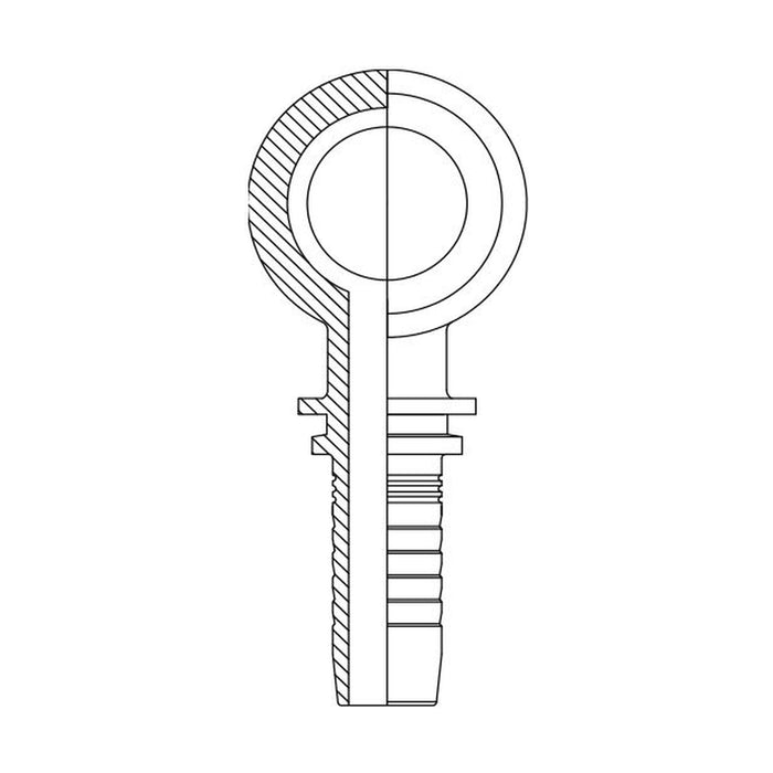 Hose Tail Barb Metric Banjo Straight