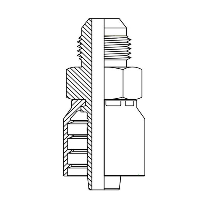 Hose Tail One Piece JIC Male Straight