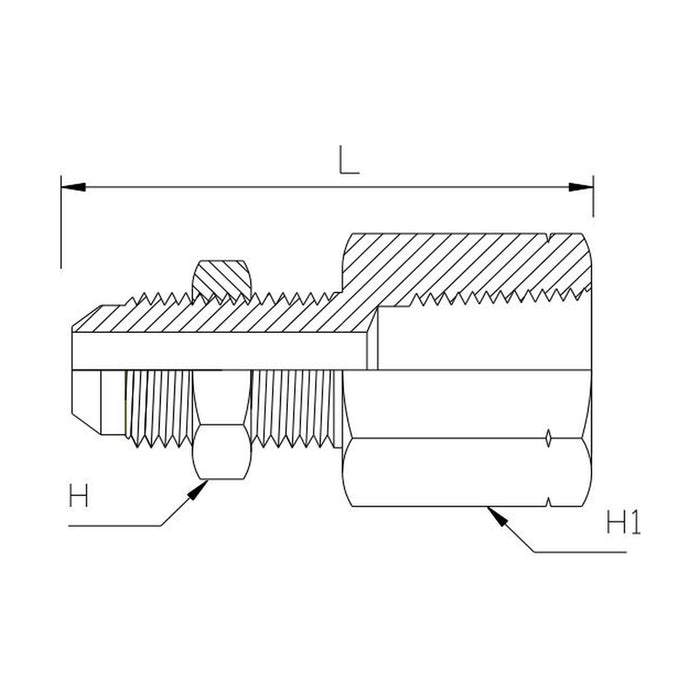 JIC Bulkhead Male x NPT Tapered Female Straight