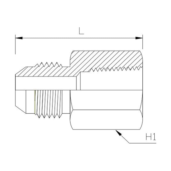 BSP Tapered Female x JIC Male Straight