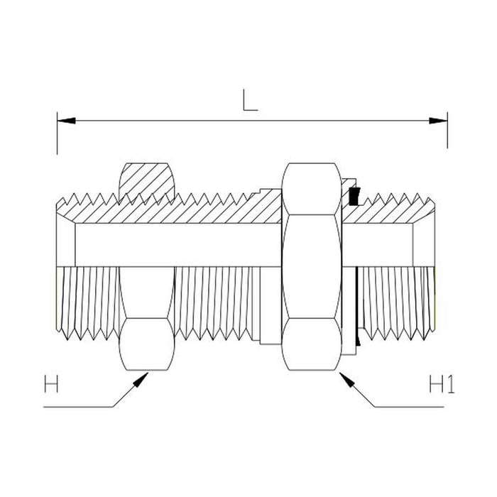 BSP Bulkhead Male x BSP Parallel Male Straight