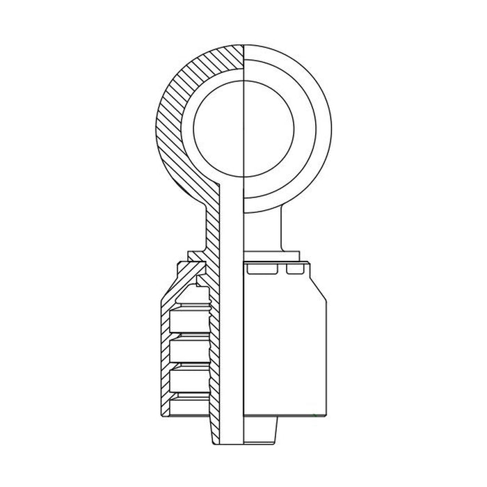 Hose Tail One Piece Metric Banjo Straight