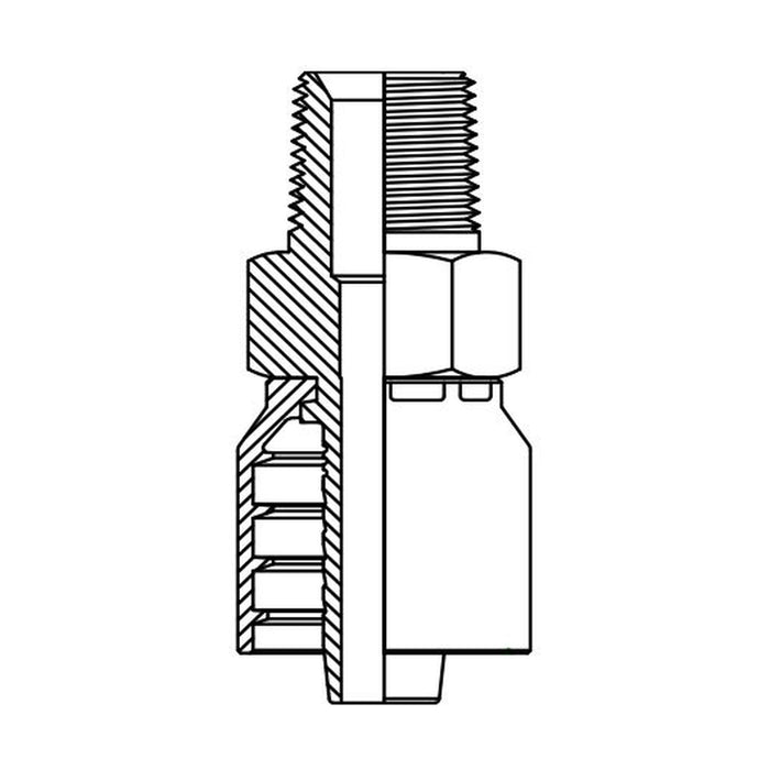 Hose Tail One Piece BSP Tapered Male Straight