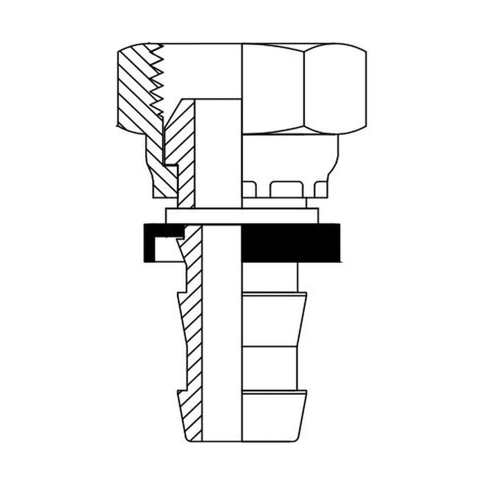 Hose Tail Pushlock BSP Swivel Female Straight