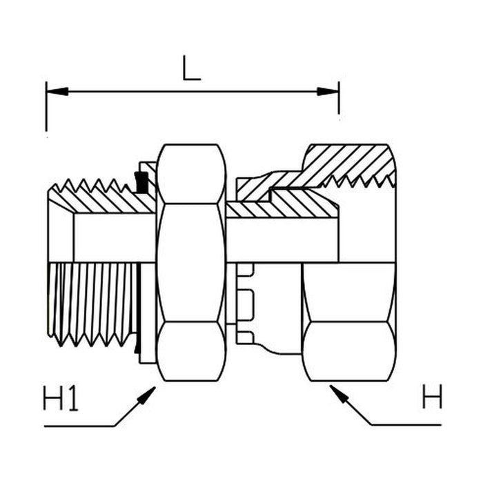 BSP Parallel Male x BSP Swivel Female Straight