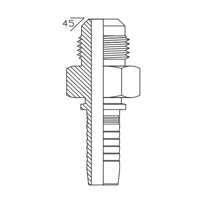 Hose Tail Barb NPT Swivel Female Straight