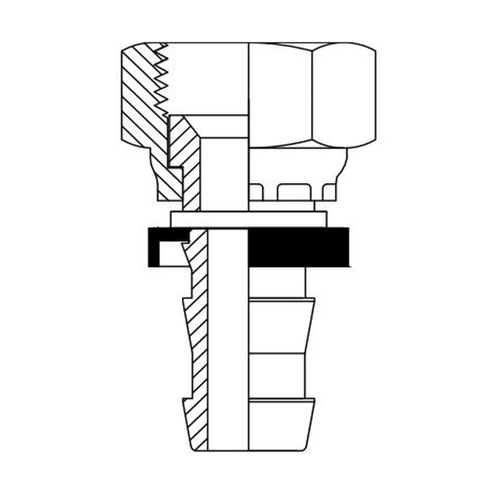 Hose Tail Pushlock JIC Female Straight