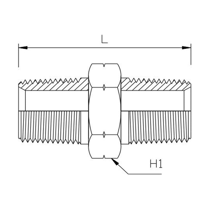 NPT Tapered Male x NPT Tapered Male Straight