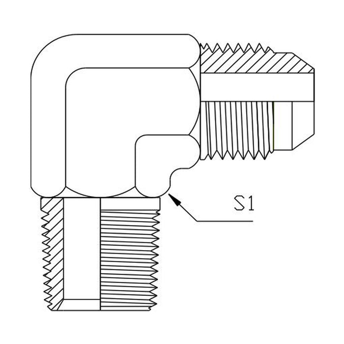 BSP Tapered Male x JIC Male 90° Compact