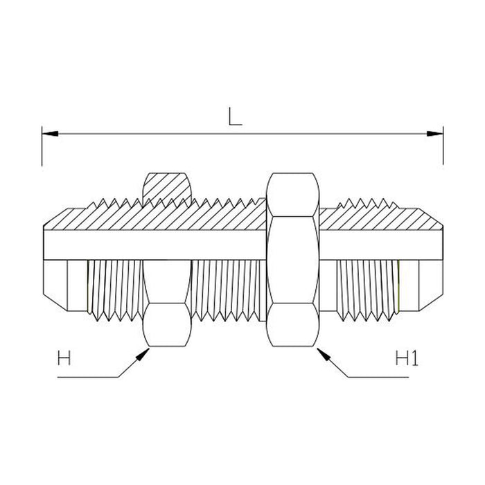 JIC Bulkhead Male x JIC Male Straight