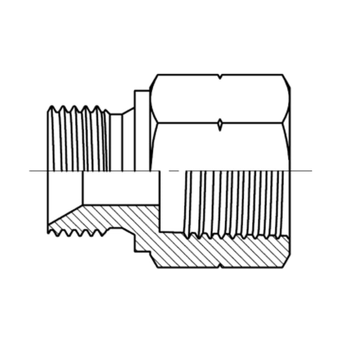 BSP Parallel Male x BSP Tapered Female Straight