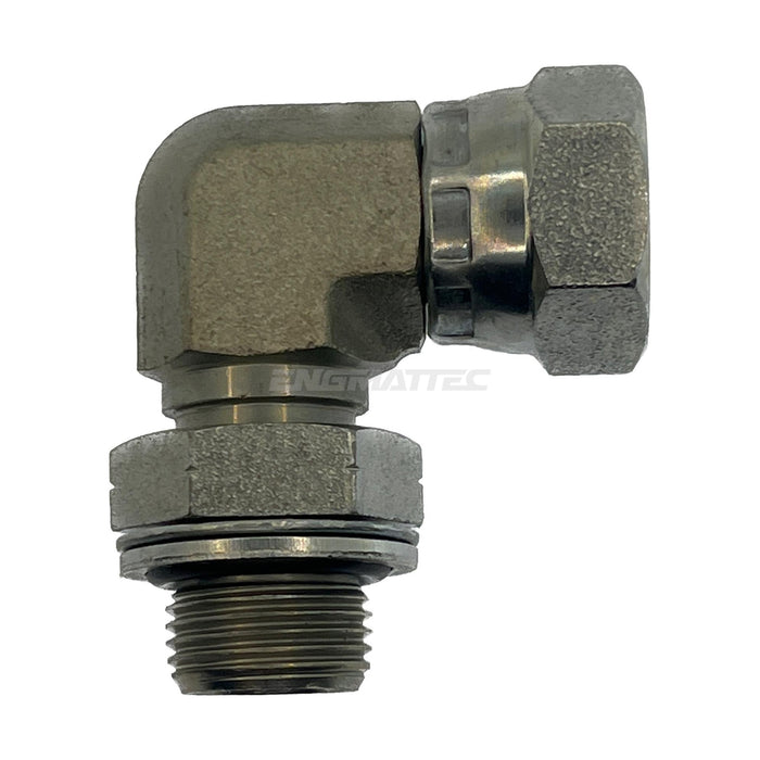 BSP Parallel Male x BSP Swivel Female 90° Compact