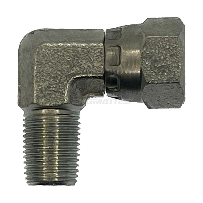 BSP Swivel Female x BSP Tapered Male 90° Compact