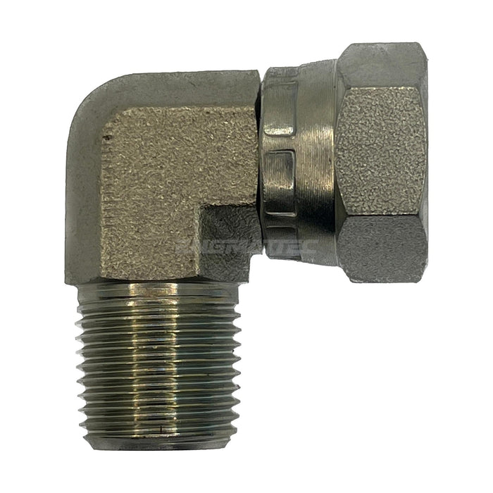 BSP Swivel Female x BSP Tapered Male 90° Compact