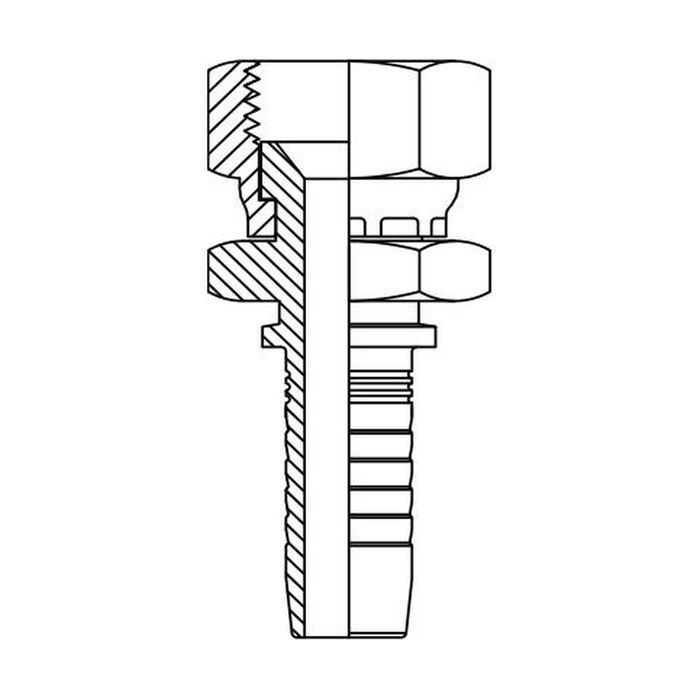 Hose Tail Barb Inverted BSP Female Straight