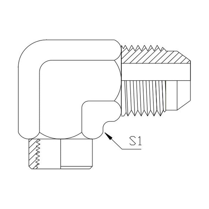 BSP Tapered Female x JIC Male 90° Compact