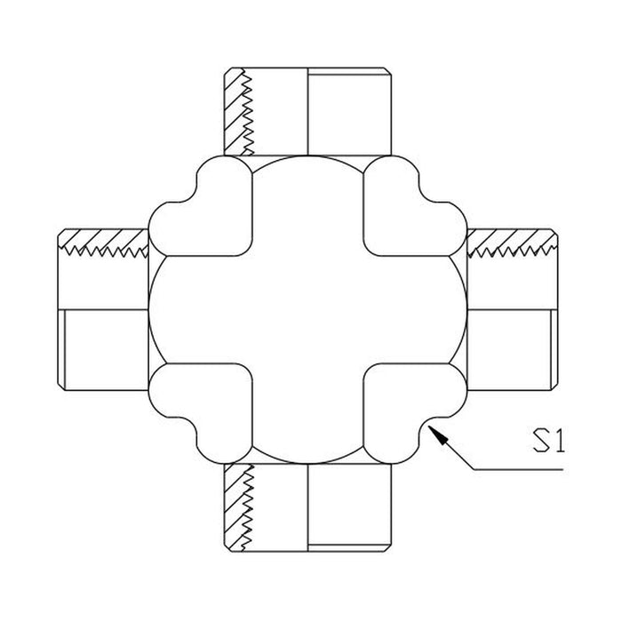 BSP Tapered Female Socket Cross