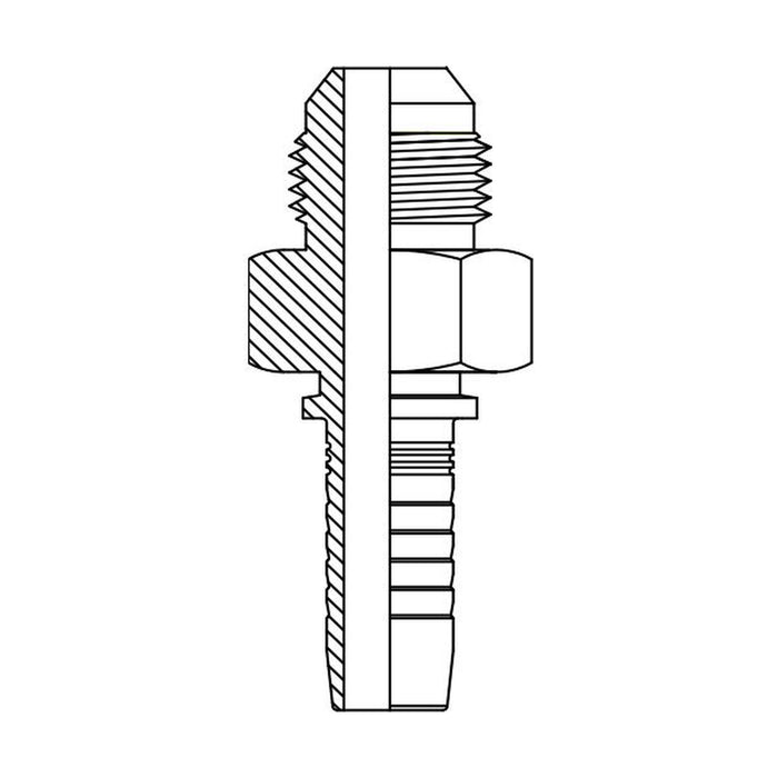 Hose Tail Barb JIC Male Straight