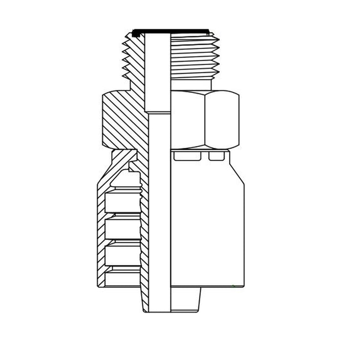 Hose Tail One Piece ORFS Male Straight