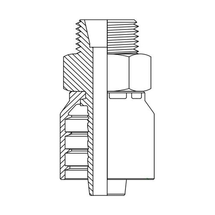 Hose Tail One Piece Metric Heavy Male Straight