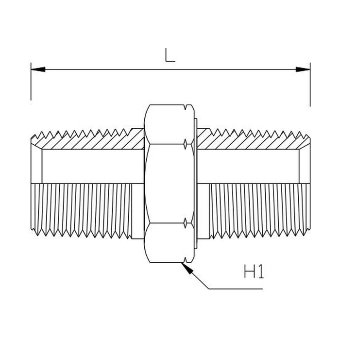 BSP Tapered Male x NPT Tapered Male Straight