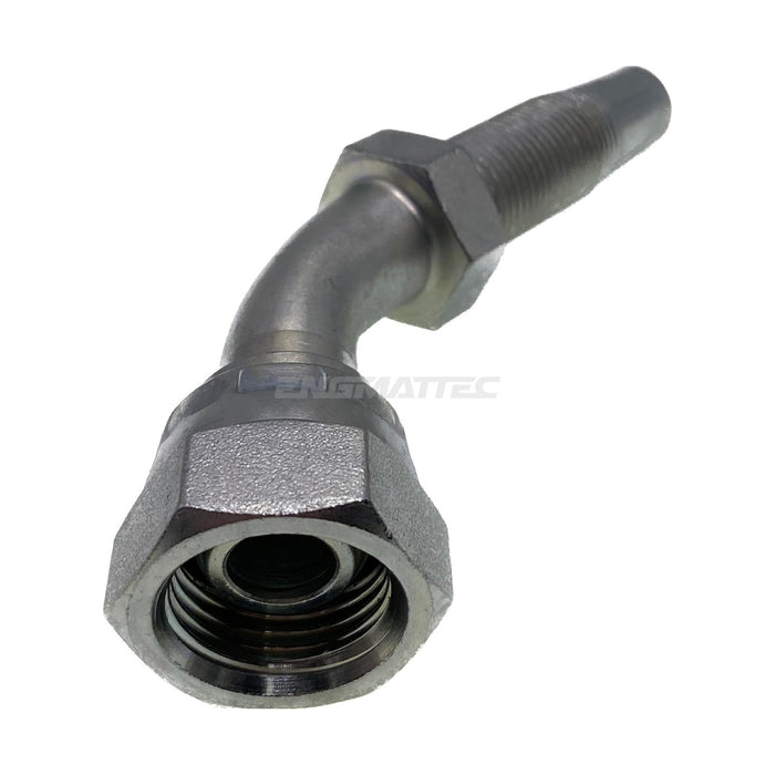 Hose Tail Reusable BSP Swivel Female 45° Swept