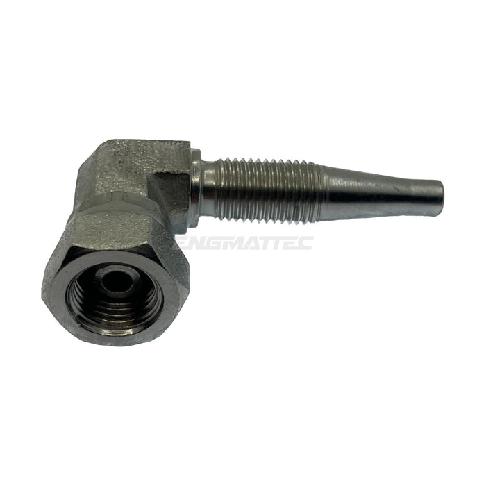 Hose Tail Reusable BSP Swivel Female 90° Compact