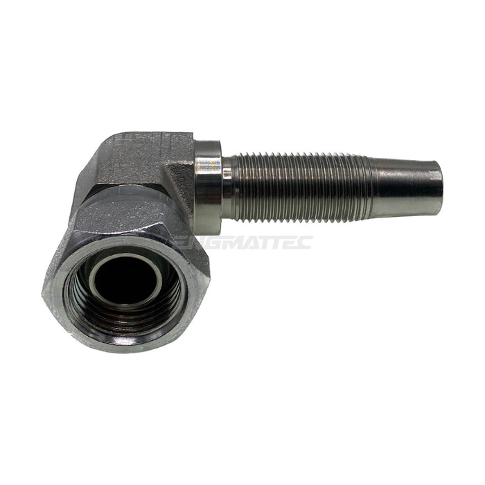 Hose Tail Barb Reusable BSP Swivel Female 90° Compact
