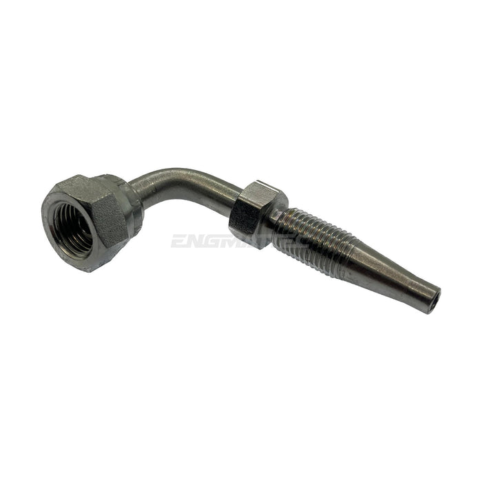 Hose Tail Reusable BSP Swivel Female 90° Swept