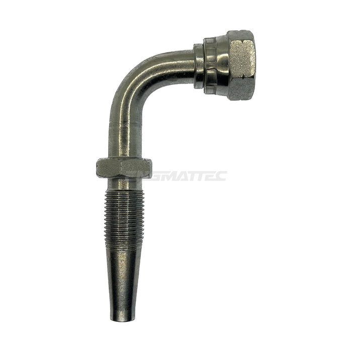 Hose Tail Barb Reusable BSP Swivel Female 90° Swept