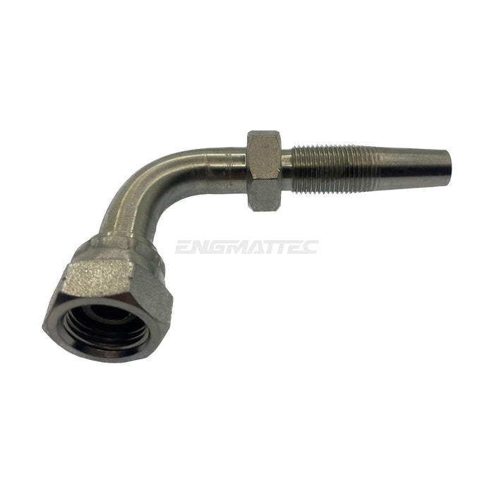 Hose Tail Reusable BSP Swivel Female 90° Swept