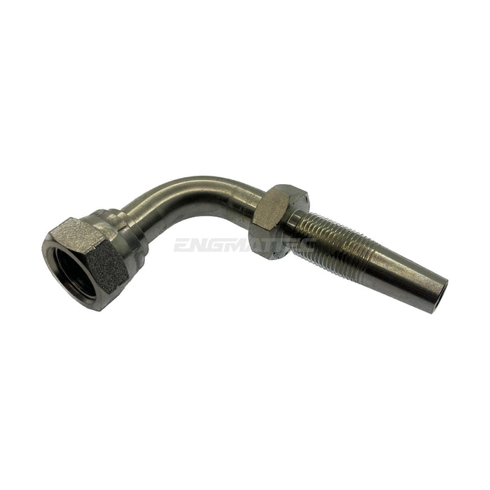 Hose Tail Reusable BSP Swivel Female 90° Swept