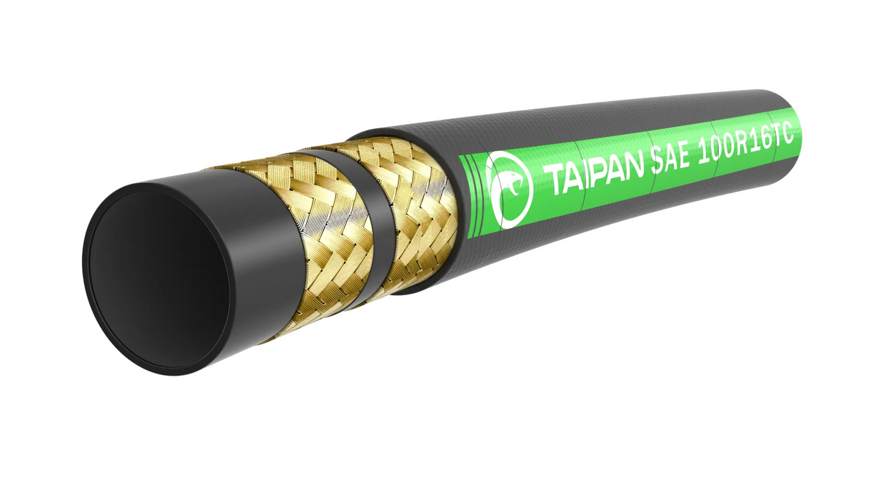 Taipan - SAE 100R16 - Compact Double Wire Braid (04) 1/4" - 6100psi - Extra Pressure - Tough Cover