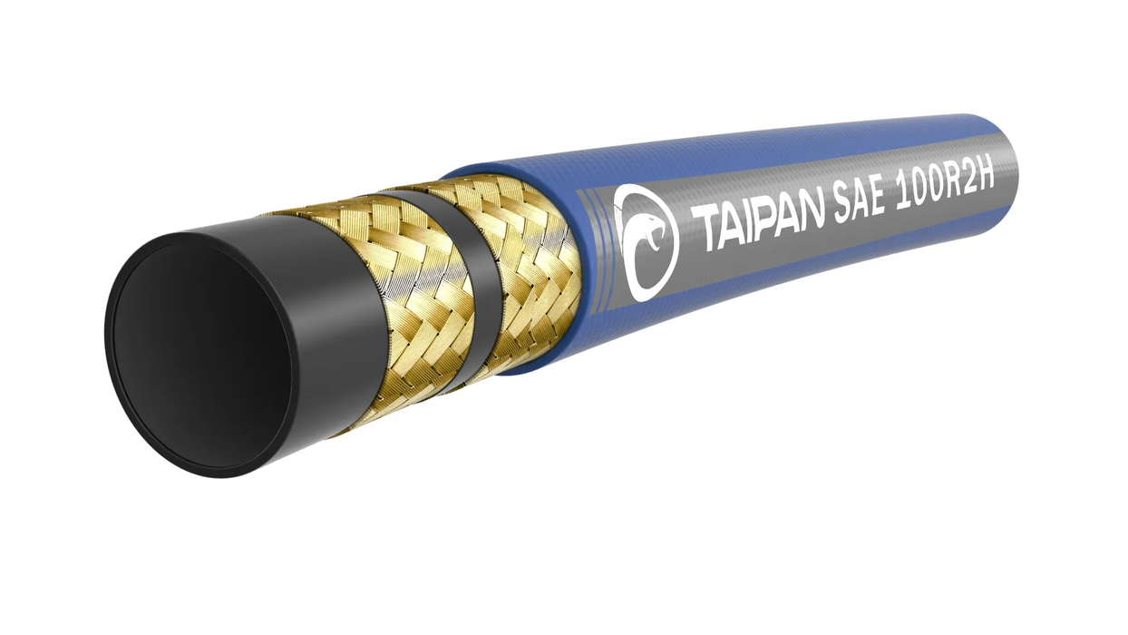 Taipan - SAE 100R2 - Double Wire Braid (24) 1 1/2" - 1300psi - High Temperature