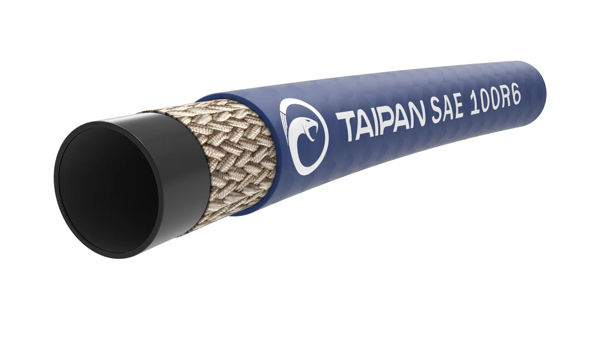 Taipan - SAE 100R6 - Single Fiber Braid (04) 1/4" - 400psi - High Temperature