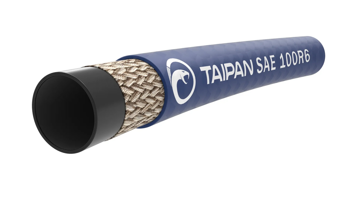 Taipan - SAE 100R6 - Single Fiber Braid (08) 1/2" - 400psi - High Temperature